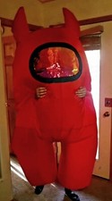 Yume Adult Unisex Among Us Red  Battery Operated Inflatable Costume One Sz