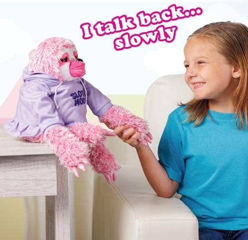 Suzy The Sloth The Mimicking Slow Talking Sloth Moving Eyes & Mouth W/ Book - Bild 2 von 5