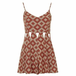 topshop geo print jumpsuit
