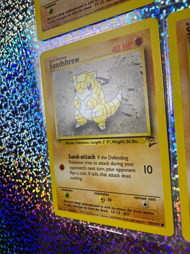 Pokemon TCG Regular: Unlimited Base Set 2 91/130 Sandshrew; 098/167 Sandslash - Picture 8 of 23