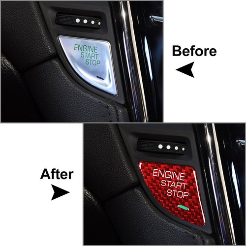 Engine Start Stop Button Trim For Cadillac ATS 2013-19 For Cadillac ATS-L 14-19 - Foto 11 di 12