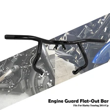 Engine Guard Flat Out Crash Bar For Harley Touring CVO Street Road Glide 14-25