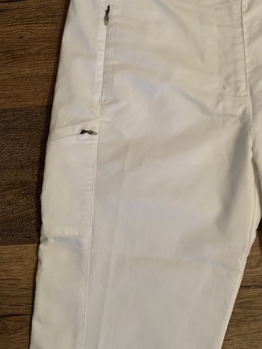Pantalones capri cortos elásticos nuevos con etiquetas para mujer Adidas Golf Novedad talla 12 blancos - Imagen 4 de 12