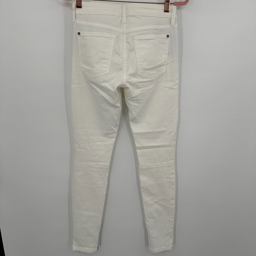 Vince Jeans Women's 27 White Denim Slim Low Rise Ankle Zip Skinny Leg DV117-2241 - Picture 3 of 15