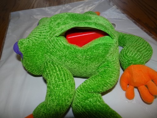 2002 Girlhood Journeys Froggie Soother Green Frog Plush EUC (smoke pet free)EC - 第 8/11 張圖片
