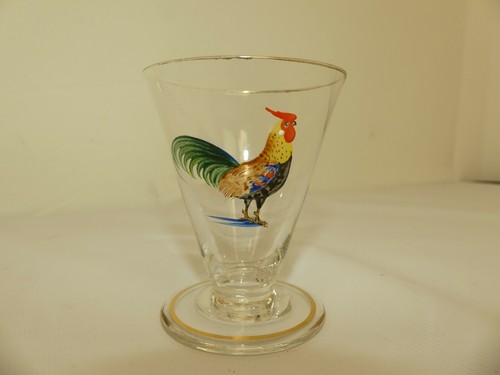 (ref288CH) Vintage Cockerel and Hen Glasses x 6 and Jug - Picture 2 of 11