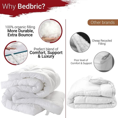 Bedbric Matratze Topper Luxus weich Hotelqualität Mikrofaser alle Größen weiß - Bild 29 von 46