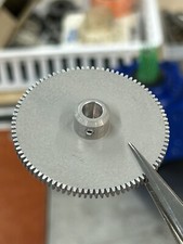 QTY 1 SPERRY RAND ALUMINUM SPUR GEAR 48 PITCH 91 TEETH 1/4” BORE 1/8” WIDE FACE