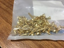 (98) #6-18 x 1/2" Flat Head Phillips Drive Sharp Point Plain Finish Brass Wood