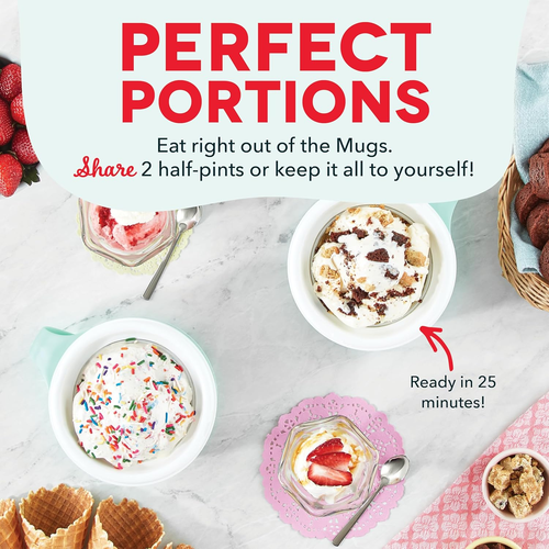 My Mug Ice Cream Maker Machine (Aqua): Multi-Purpose Soft Serve Ice Cream Machin - Picture 3 of 6
