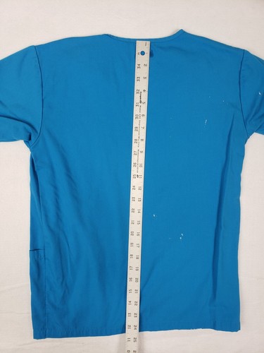 Citron Collection Small Light Blue Unisex scrub Uniform Clinic v-neck w/ logo a - Picture 9 of 11