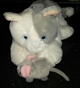 Détails Sur Peluche Doudou Chat Gipsy Souris Gris Blanc Rose Tbe