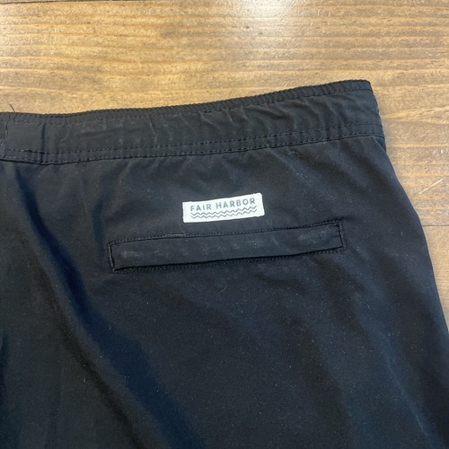 Pantalones cortos Fair Harbor para hombre 2XL forrados negros playa piscina natación pantalones - Imagen 6 de 6
