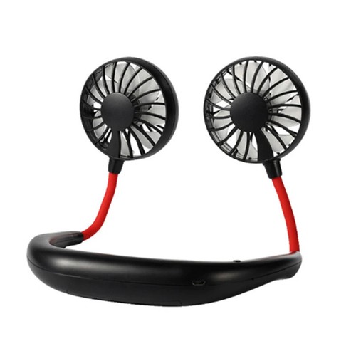 Mini ventilatore portatile ricaricabile USB da collo doppia ventola sport nuovo - Foto 11 di 14