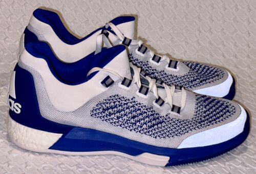 ADIDAS CrazyLight Boost White Blue Primeknit Basketball Shoe Sneaker Mens 11.5 - Picture 12 of 16