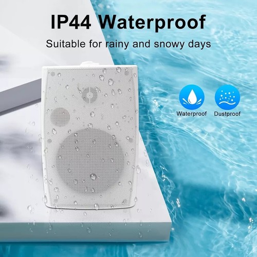 Herdio 400W 2x 6.5" In/Outdoor Speakers Wired Waterproof Wall Mounted Speakers - Picture 16 of 30