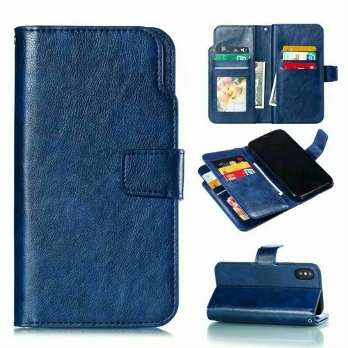 For iPhone 16E 15 17 Pro Max 14 P 12 13 Magnetic Flip Leather Case Wallet Cover - Picture 25 of 41