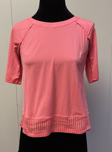 LULULEMON Sun Runner Top Manica Corta Braccia Aperte Ventilate Orlo a Rete Flash Luce, 6 - Foto 1 di 12