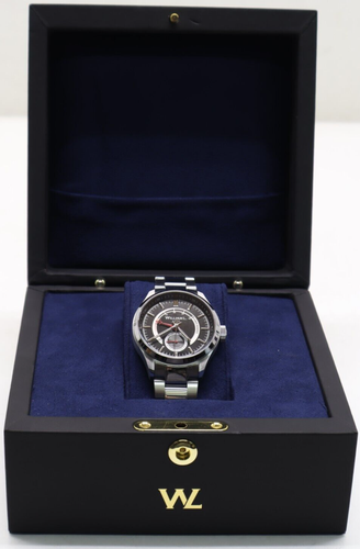 William L 1985 Gangreserveanzeige Automatik Uhr 41mm schwarzes Zifferblatt neuwertig - Bild 2 von 14