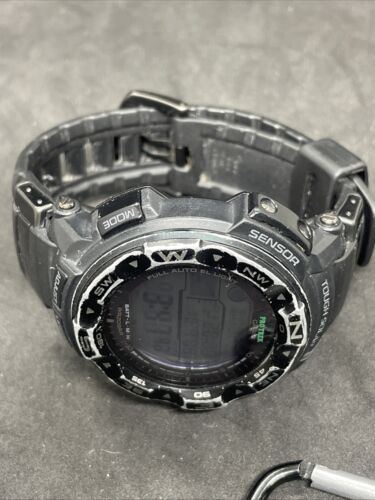 Brújula, barómetro, altímetro sensores solares negros resistentes CASIO PROTREK PRG-250. - Imagen 4 de 16