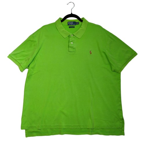 Polo Ralph Lauren Pima Soft Touch Shirt Lime Green Mens 2XL XXL *READ - Picture 2 of 7