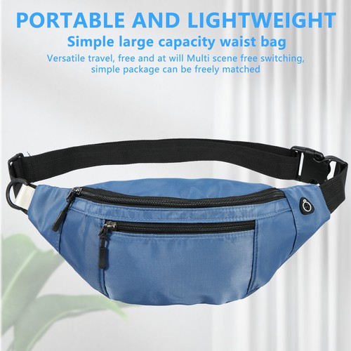2pcs Men Women Waist Bum Bag Unisex Fanny Pack Holiday Travel Money Belt Pouch ☣ - Picture 5 of 11