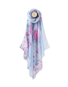 Details About Joules Wensley Womens Accessory Scarf Blue Border Fl One Size