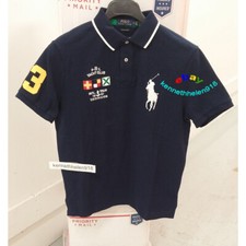 POLO RALPH LAUREN YACHT CLUB CUSTOM SLIM FIT MESH BIG PONY POLO SHIRT MENS SZ L