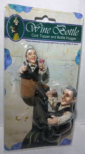 Juego de cubrecorchos y abrazadores de botellas de vino NUEVO en paquete camareros caprichosos - Imagen 1 de 6