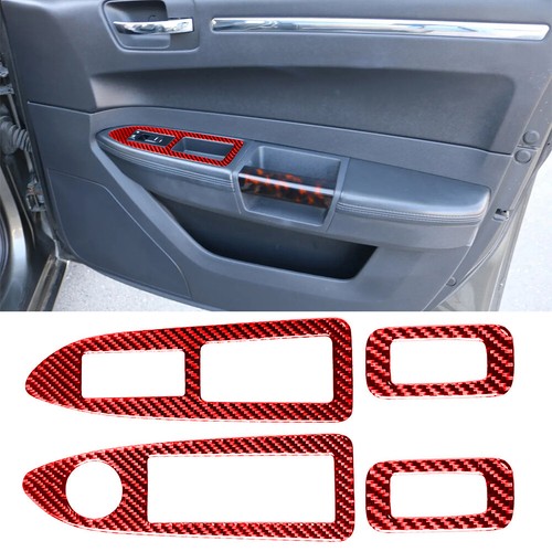 Kits completos de fibra de carbono roja cubierta interior embellecedor para Chrysler 300 2008-2010 - Imagen 3 de 14