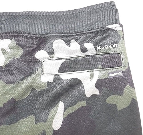 Hurley Solar H20-Dri Youth Boy's Med Activewear Green Camo Tapered Joggers, New - Picture 9 of 10