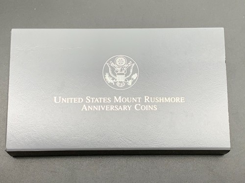 1991-S Mount Rushmore Anniversary Proof Silber Dollar MIT COA (L85)