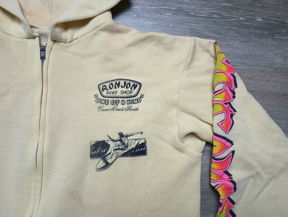 トップス 90s RON JON Full Zip Hoodie Ron Jon Surf Shop × Vintage 💥 90s RON JON SURF ZIPPER