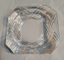 Vintage Clear Glass Ashtray Heavy 1 Pound 8 Ounces