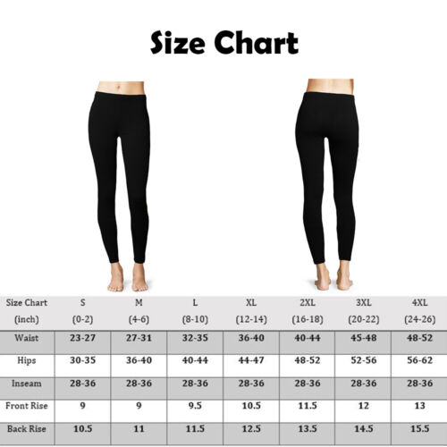 Women Premium Cotton Spandex Ankle Length Yoga Leggings Slim Pants S-5XL USA - Picture 4 of 8