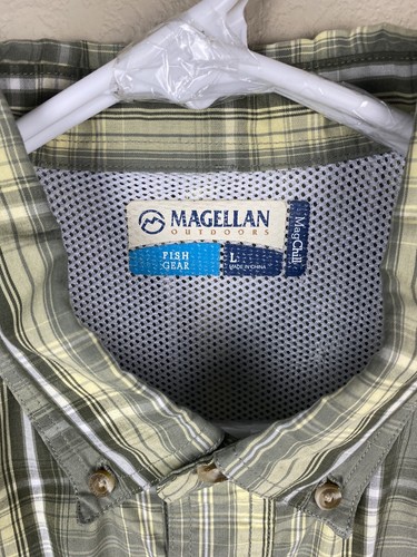 Camisa a cuadros Columbia Titanium para hombre de manga corta semiventilada talla grande verde - Imagen 5 de 7