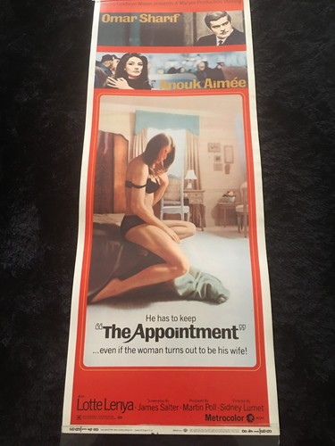 L'APPUNTAMENTO orig. Poster film 1969 con inserto arrotolato OMAR SHARIF - ANOUK AIMEE - Foto 1 di 9