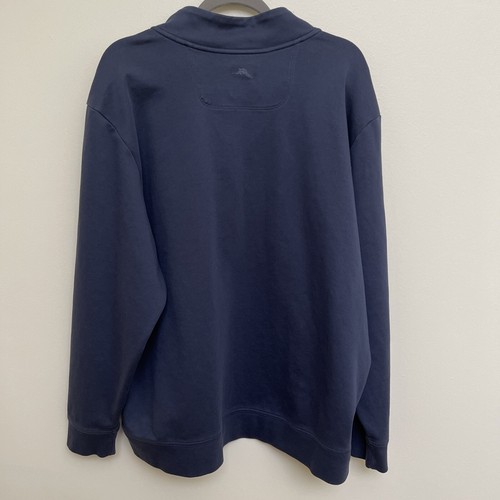 Tommy Bahama Pullover Herren 3XL Blau 1/4 Zip Pulli Mock Neck Logo - Bild 6 von 9
