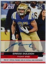 2022 Leaf Pro Set Gregg Dulcich Red Rookie Autograph Card PSA-GD2