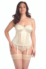 Elomi Maria Basque Bustier Cream Size 40G Padded Bra Strapless/straps Bridal