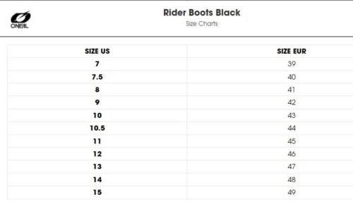 O'NEAL Rider Boot Black MX Dirt Bike Sizes 9 Mens - Picture 3 of 3