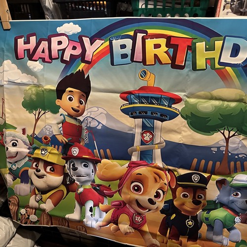 Paw Patrol Happy Birthday Banner Balloons And Arch Balloons - Picture 7 of 9