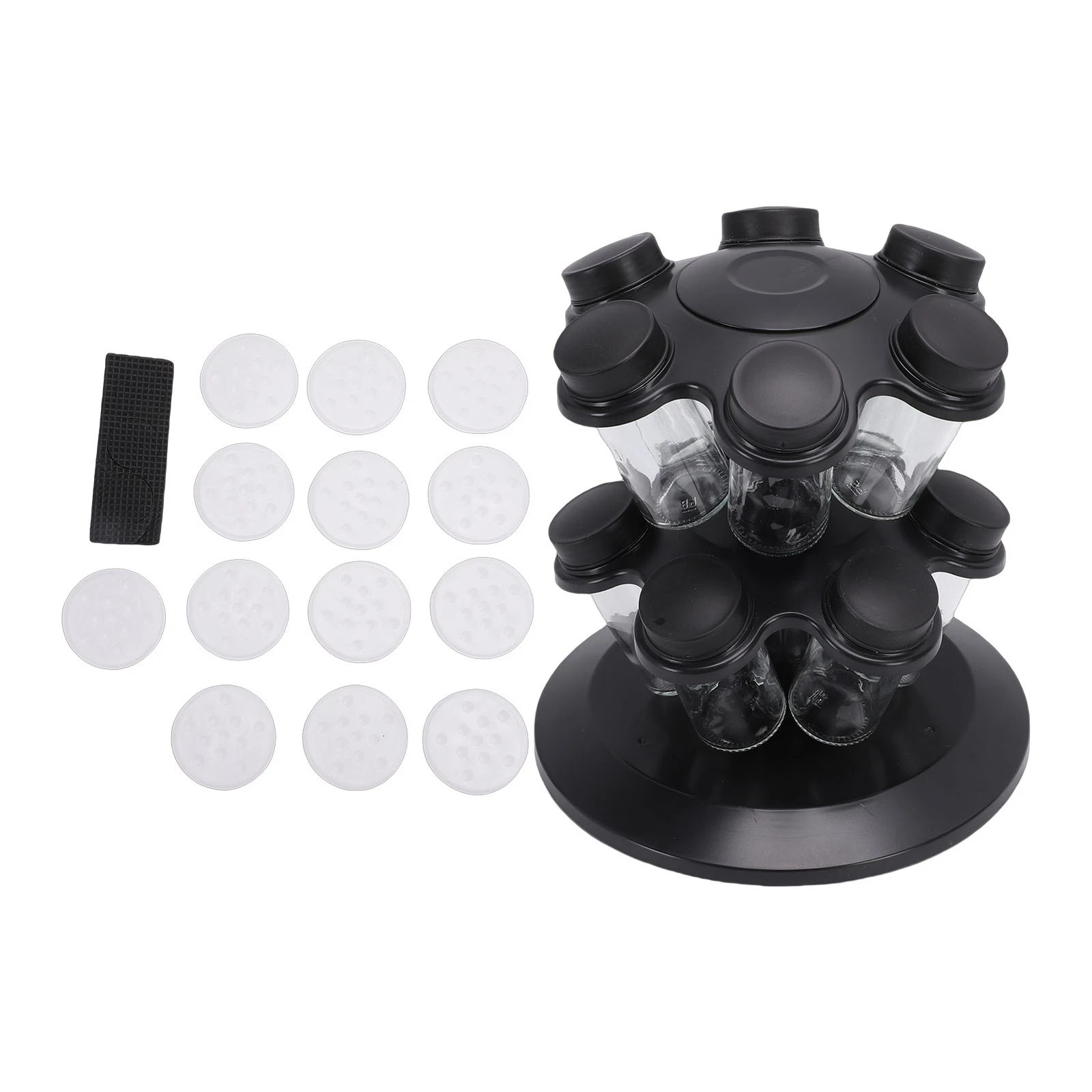 Revolving Countertop Seasoning Spice Rack Condiment Holder for Kitchen Home
