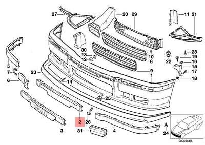 Genuine BMW E36 Compact Convertible Coupe Number Plate Strip OEM 51112265632 - Picture 1 of 1