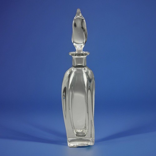 Daum France Decanter Flame Stopper Crystal EUC 1960’s Heavy 15” Asymmetrical - Picture 1 of 7