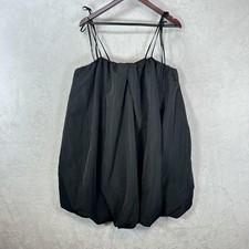 Old Navy Dress Womens L Tall Black Bubble Mini Trapeze Spaghetti Strap Swing