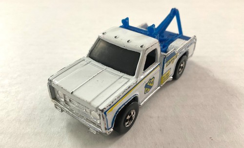 Hot Wheels RAMBLIN WRECKER - Vintage 1977 Larry's Towing Tow Truck - HONG KONG