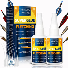 Fletching Glue 100G, Heavy Duty Arrow Glue Kit for Carbon, Aluminum, Wood Shafts