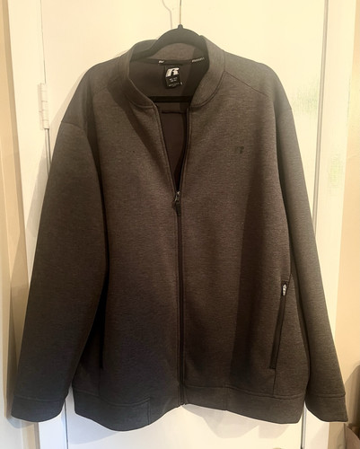 Russell Athletic Gray Full Zip Elevated TrackJacket Pockets Mens 2XL (T3). - Picture 1 of 5