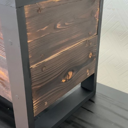 Durable Wooden Planter Trough – Rustic Charred Heavy-Duty Patio Bed - Video 1 of 1